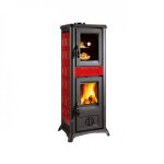 Pole  bois avec four 7, 3 kw - elegance bordeaux - gemma forno 5. 0 la nordica extraflame
