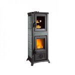 Pole  bois avec four 7, 3 kw - pierre naturelle - gemma forno 5. 0 la nordica extraflame