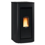 Po�le � granul�s �tanche ventil� - 8 kw - n - ilary top noir la nordica extraflame