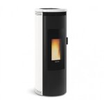 Pole  granuls ventil et tanche - 8 kw - rservoir 15 kg - blanc - amika extraflame
