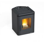 Po�le � granul�s ventil� et �tanche avec sortie concentrique - 6 kw - noir - peggy cx la nordica extraflame ...