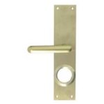 Poigne de tirage sur plaque - pour serrure cavith - chrom satin iseo