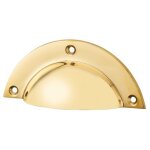 Poign�e coquille - p22 - laiton poli - 80x40mm bricozor