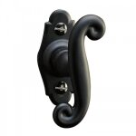Poign�e de fen�tre � bouton - fer epoxy noir - aquitaine bouvet