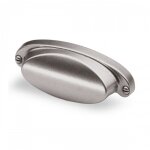 Poigne de meuble coquille lorica aspect tain - 100 x 33 mm - par 4 hettich