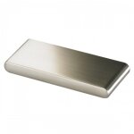 Poigne de meuble fermo - 74 x 7 mm - hauteur 27 mm - par 4 - inox bross hettich