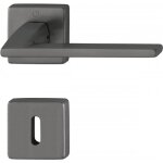 Poignes de porte sur rosaces carres bergamo c7 - laiton anthracite satin - cl l hoppe