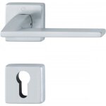 Poignes de porte sur rosaces carres bergamo c7 - laiton chrom satin - cl i hoppe