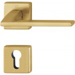 Poignes de porte sur rosaces carres bergamo c7 - laiton dor satin - cl i hoppe