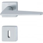 Poignes de porte sur rosaces carres macau c7 - laiton chrom satin - cl l hoppe