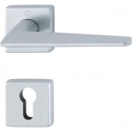 Poignes de porte sur rosaces carres macau c7 - laiton chrom satin - cl i hoppe