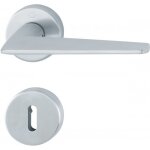 Poignes de porte sur rosaces rondes macau c7 en laiton chrom satin - cl l hoppe