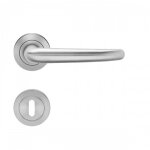 Poignées de porte sur rosaces rondes série er22 elba - inox satiné - clé l karcher design Poignées de porte sur rosaces rondes série er22 elba - inox satiné - clé l karcher design
