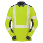 Polo haute visibilit� multirisques lapilli jaune fluo / bleu marine - taille s cepovett safety