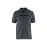 Polo de travail bicolore  manches courtes 3389 - noir et gris moyen - xxxl blaklader