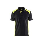 Polo de travail en coton piqu 3324 - noir et jaune fluo - 3xl blaklader