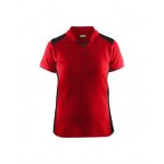 Polo de travail femme en coton 3390 - rouge et noir - l blaklader Polo de travail femme en coton 3390 - rouge et noir - l blaklader