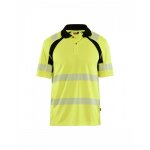Polo de travail haute visibilit anti - uv 3595 - jaune fluo et noir - xl blaklader