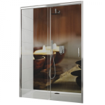 Porte de douche - 120cm - vitrage transparent - version droite - tyxo leda