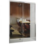 Porte de douche - 140cm - vitrage transparent - version gauche leda
