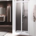 Porte de douche pliante - profilé blanc - verre transparent - riviera 2. 0 s 84 - 90cm novellini Porte de douche pliante - profilé blanc - verre transparent - riviera 2. 0 s 84 - 90cm novellini