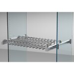 Porte - pantalons coulissant modulable - barres de support + 12 cintres en nylon ambos