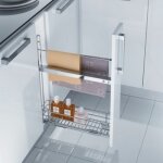Porte - torchons - fermeture amortie - longueur 110 mm inoxa