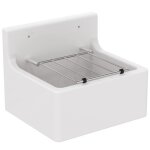 Poste d'eau de service - c�ramique - avec grille porte - seau porcher