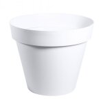 Pot rond blanc - diamtre 80 cm - 170 litres - toscane 13623 eda plastiques