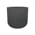 Pot rond volcania'up - gris anthracite - diam�tre 50 cm - 67 litres - 13724 eda plastiques