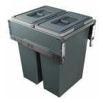Poubelle de cuisine coulissante - grande capacit� - block 2. 0 - l 450 mm - 2 x 35 litres elletipi