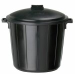 Poubelle plastique avec couvercle - 80 litres - r�glisse rossignol
