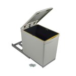 Poubelle de tri s�lectif - couvercle automatique - 1 bac de 16 litres emuca