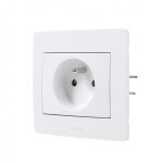 Prise 2p + t encastrée complète - blanc - diam2 debflex Prise 2p + t encastrée complète - blanc - diam2 debflex
