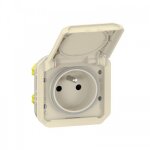 Prise de courant 2p + t composable �tanche - sable - plexo legrand