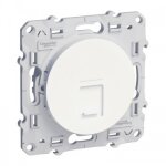 Prise de courant faible - rj45 - blanc - odace schneider