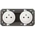 Prise de courant fort - surface - 2 x 2p + t - prcble - blanc - dooxie legrand
