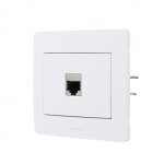 Prise rj45 encastr�e compl�te - blanc - diam2 debflex