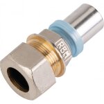 Raccord passerelle � sertir pour tube multicouche diam�tre 20 et tuyau per diam�tre 20 rbm