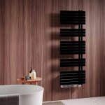 Radiateur sche - serviettes lectrique avec soufflant soul booster 1000w - noir - collecteurs  droite ...