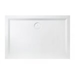 Receveur de douche - 90 x 100 cm - lisse - blanc - space minéral leda Receveur de douche - 90 x 100 cm - lisse - blanc - space minéral leda