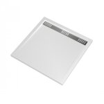 Receveur de douche extra plat blanc avec caniveau - 90 x 90 cm - pure 2 aurlane