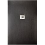 Receveur de douche à poser en luxtone - noir - 80x90 cm - strato sanycces Receveur de douche à poser en luxtone - noir - 80x90 cm - strato sanycces