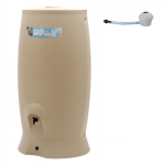 Rcuprateur d'eau beige + kit collecteur - 500 litres - recup'o eda plastiques