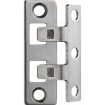 Renfort de paumelle pour portes d'entr�e en bois - acier inox abus