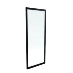 Retour - pour paroi de douche factory - verre transparent - noir mat 90x200cm aurlane