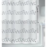 Rideau de douche - 120 x 200 cm - argent - polyester - kos spirella