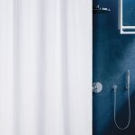 Rideau de douche - 240 x 200 cm - blanc - polyester - pure spirella