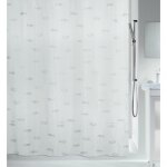Rideau de douche - polyester - kos - 240 x 200 cm - argent spirella