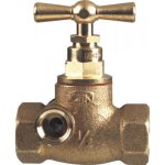 Robinet d'arr�t laiton femelle / femelle � purge � 15 / 21 grk